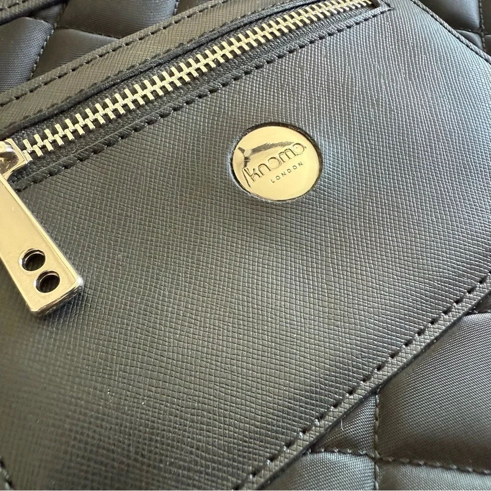 Knomo Quilted Black Laptop Bag